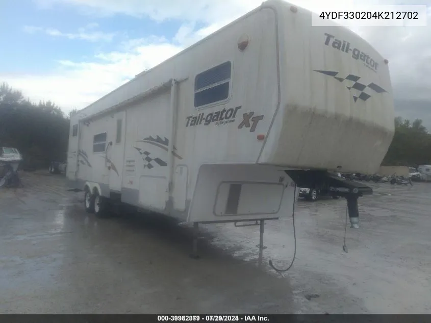 4YDF330204K212702 2004 Keystone 5Th Wheel Travel Trailer