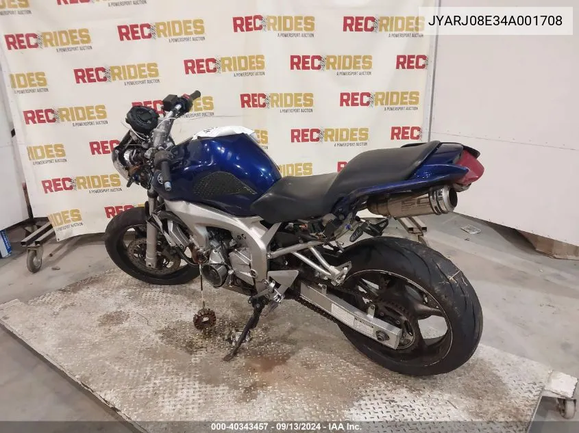 JYARJ08E34A001708 2004 Yamaha Fz6 S