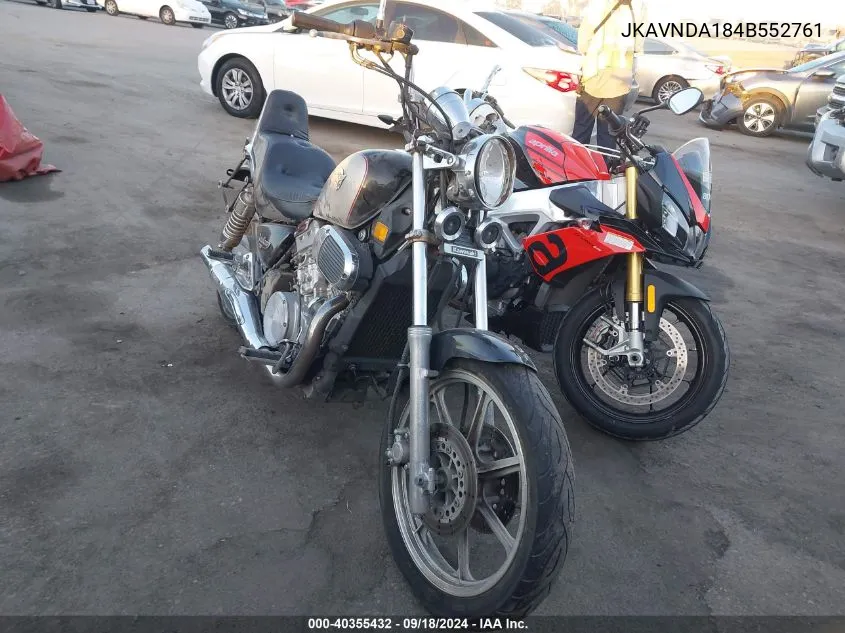 2004 Kawasaki Vn750 VIN: JKAVNDA184B552761 Lot: 40355432