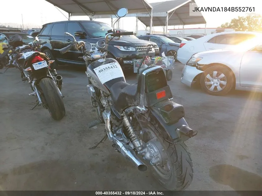 2004 Kawasaki Vn750 VIN: JKAVNDA184B552761 Lot: 40355432