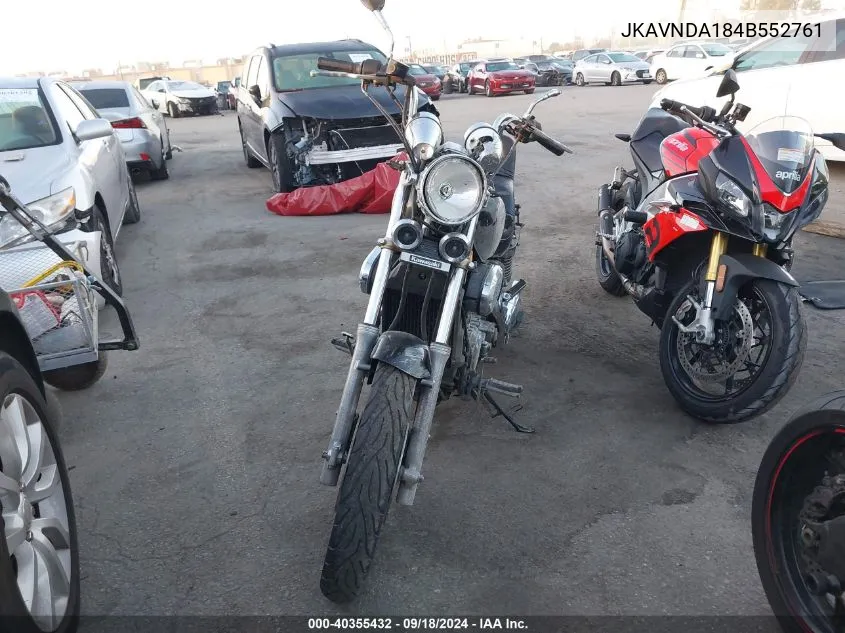 2004 Kawasaki Vn750 VIN: JKAVNDA184B552761 Lot: 40355432