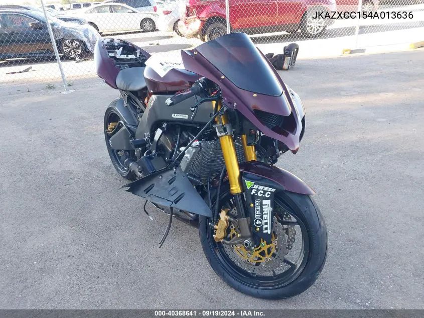 2004 Kawasaki Ninja Zx 10R VIN: JKAZXCC154A013636 Lot: 40368641