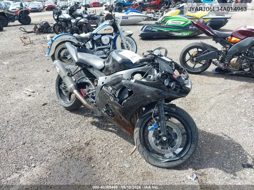 2004 Yamaha Yzfr6 L VIN: JYARJ06E34A014963 Lot: 40369469