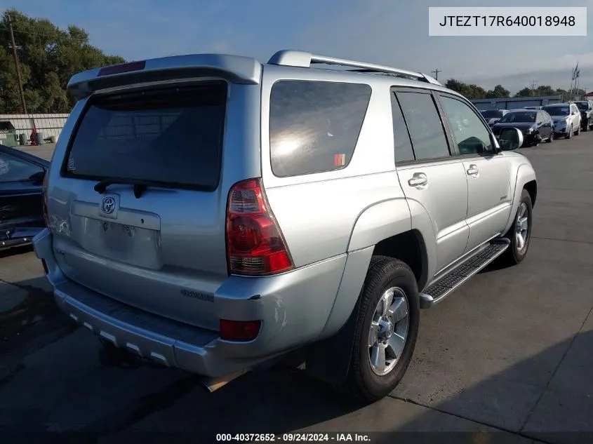 JTEZT17R640018948 2004 Toyo 4Runner Limited Auto Limited V8