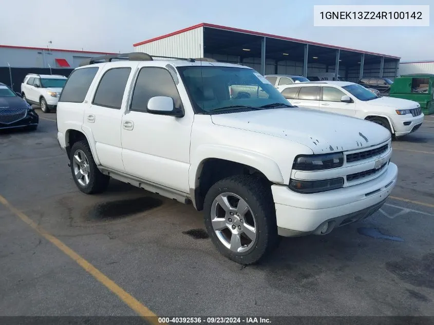 2004 Chev Tahoe Commercial 150 Z71 VIN: 1GNEK13Z24R100142 Lot: 40392536