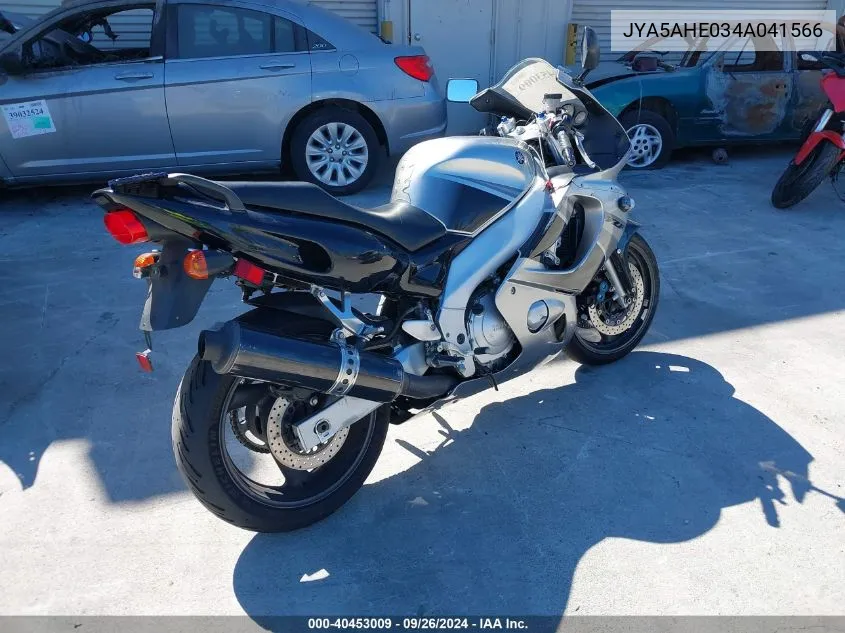 2004 Yamaha Yzf600 R VIN: JYA5AHE034A041566 Lot: 40453009