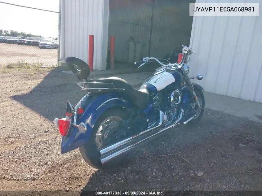 2005 Yamaha Xvs1100 A VIN: JYAVP11E65A068981 Lot: 40177333