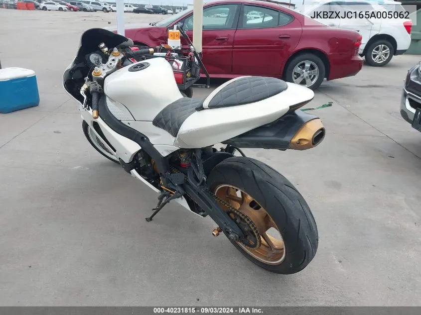 2005 Kawasaki Zx636 C1 VIN: JKBZXJC165A005062 Lot: 40231815