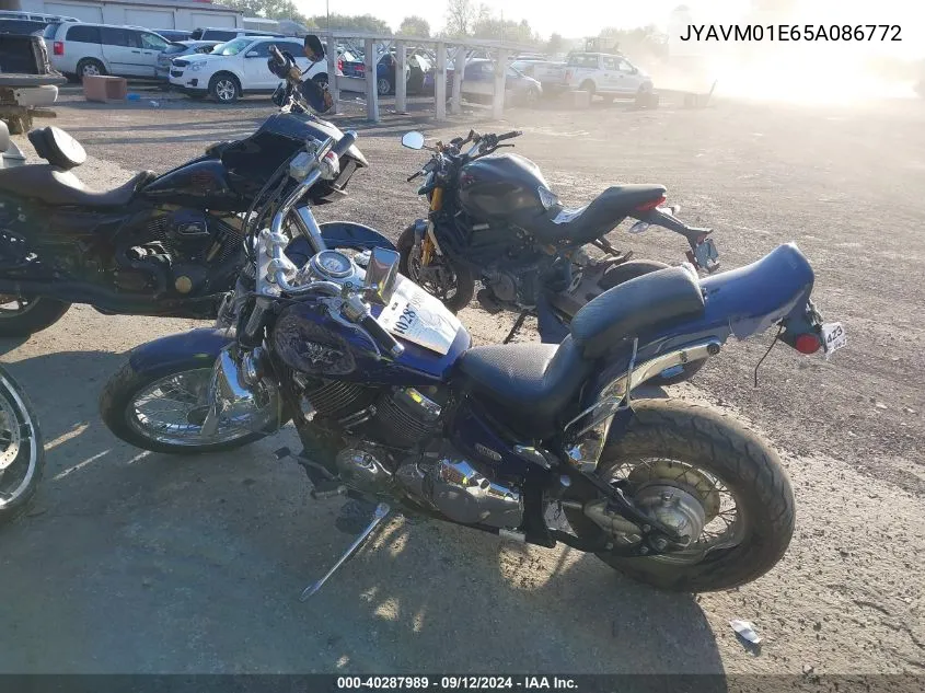 2005 Yamaha Xvs65 A VIN: JYAVM01E65A086772 Lot: 40287989