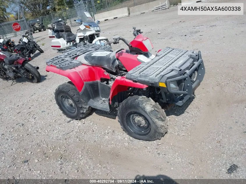 2005 Polaris Sportsman 500 VIN: 4XAMH50AX5A600338 Lot: 40292704