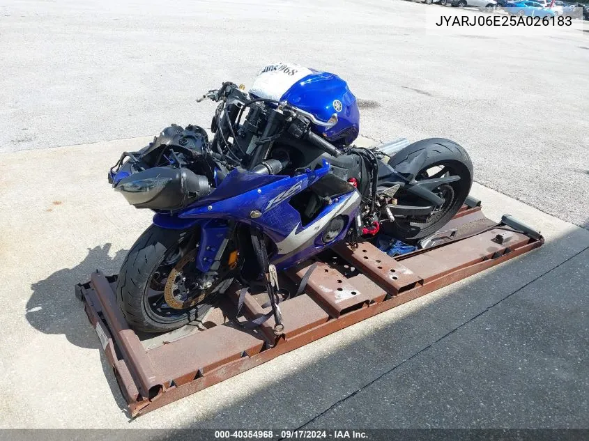 JYARJ06E25A026183 2005 Yamaha Yzfr6 L