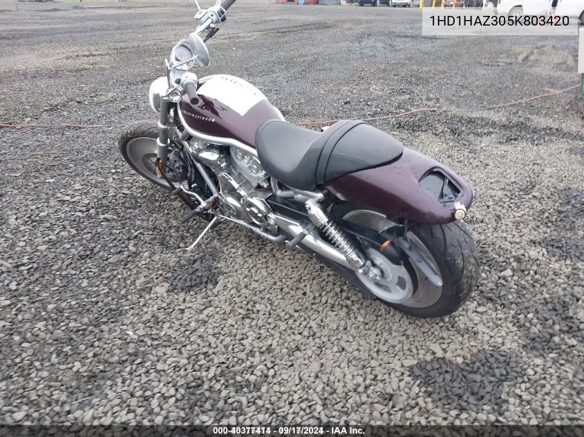 2005 Harley-Davidson Vrsca VIN: 1HD1HAZ305K803420 Lot: 40377414