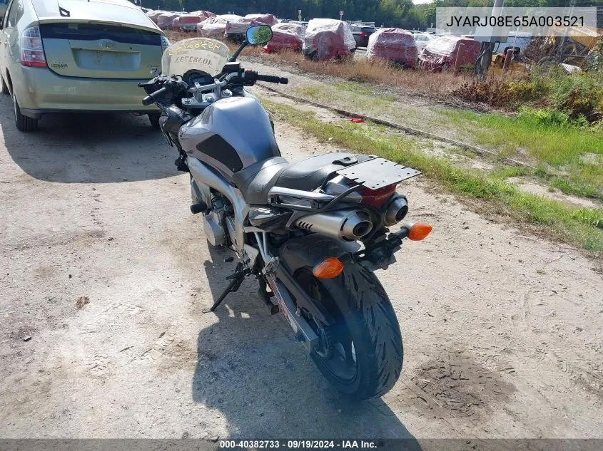 JYARJ08E65A003521 2005 Yamaha Fz6 S