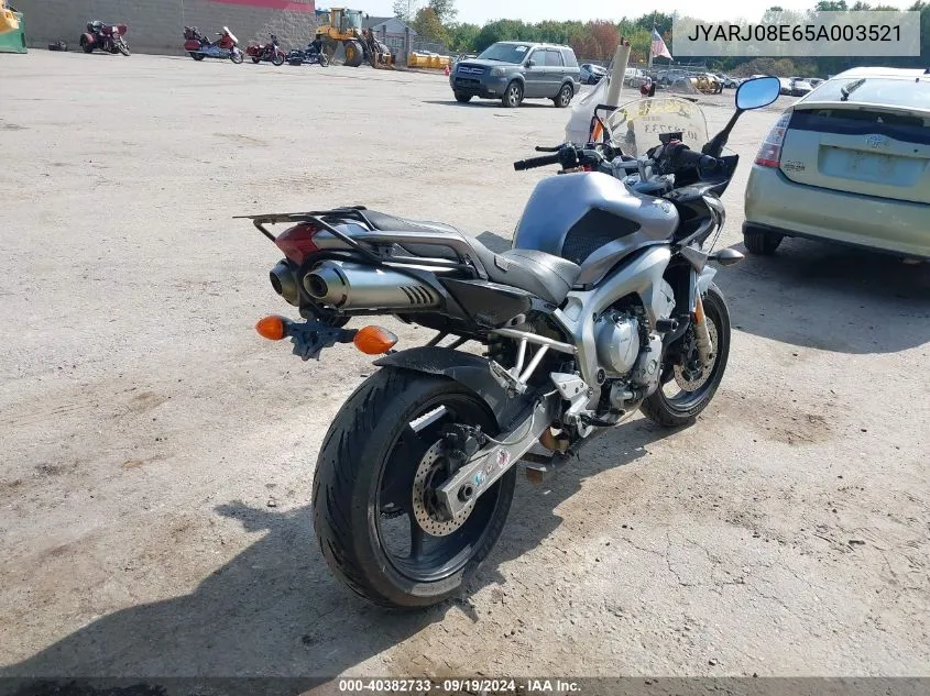 JYARJ08E65A003521 2005 Yamaha Fz6 S