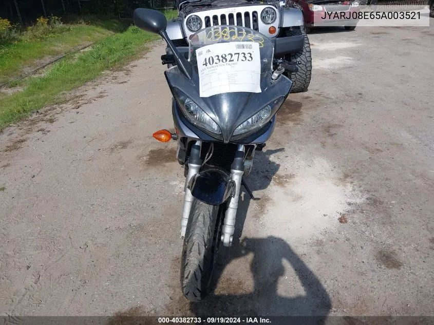 2005 Yamaha Fz6 S VIN: JYARJ08E65A003521 Lot: 40382733