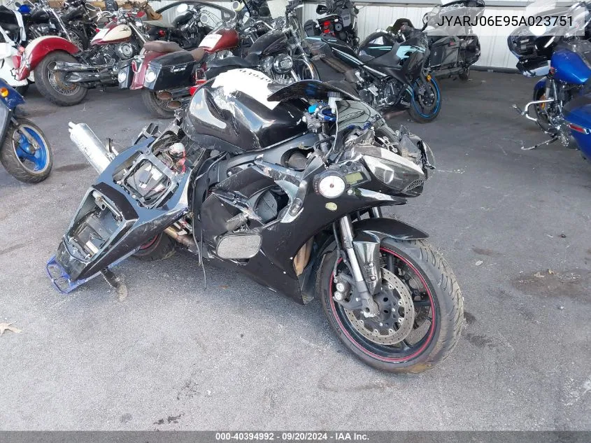 2005 Yamaha Yzfr6 L VIN: JYARJ06E95A023751 Lot: 40394992