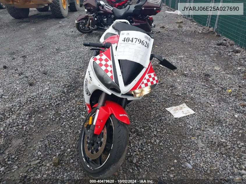 JYARJ06E25A027690 2005 Yamaha Yzfr6 L