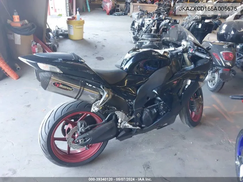 2006 Kawasaki Zx1000 D6F VIN: JKAZXCD166A005675 Lot: 39340120