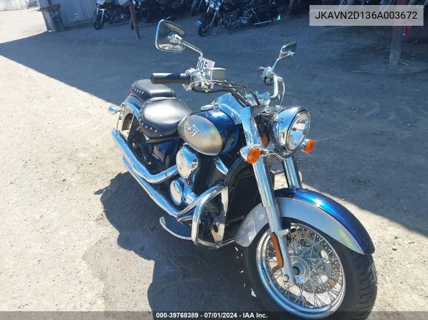 2006 Kawasaki Vn900 D VIN: JKAVN2D136A003672 Lot: 39768389