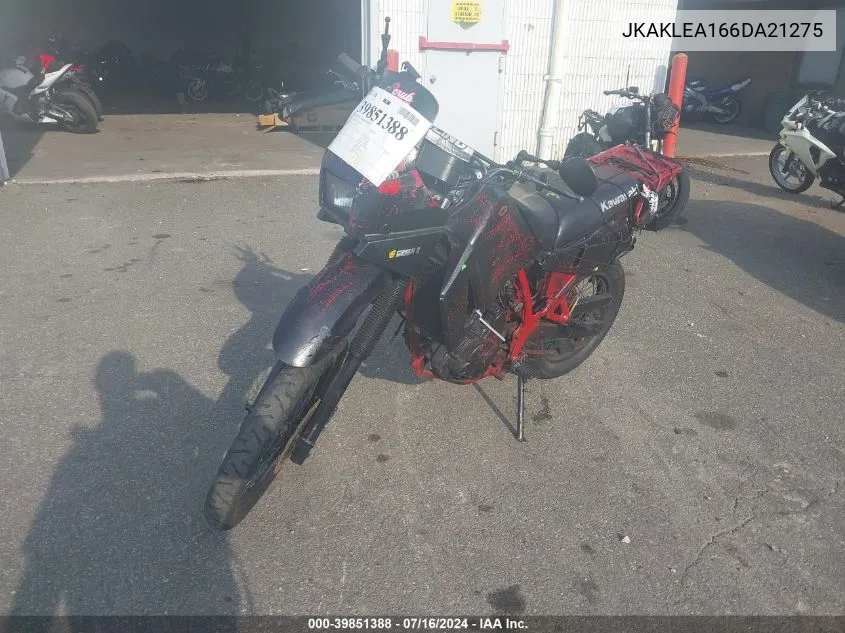 2006 Kawasaki Kl650 A VIN: JKAKLEA166DA21275 Lot: 39851388