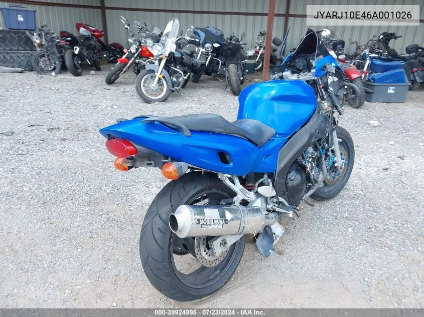 JYARJ10E46A001026 2006 Yamaha Yzf600 R