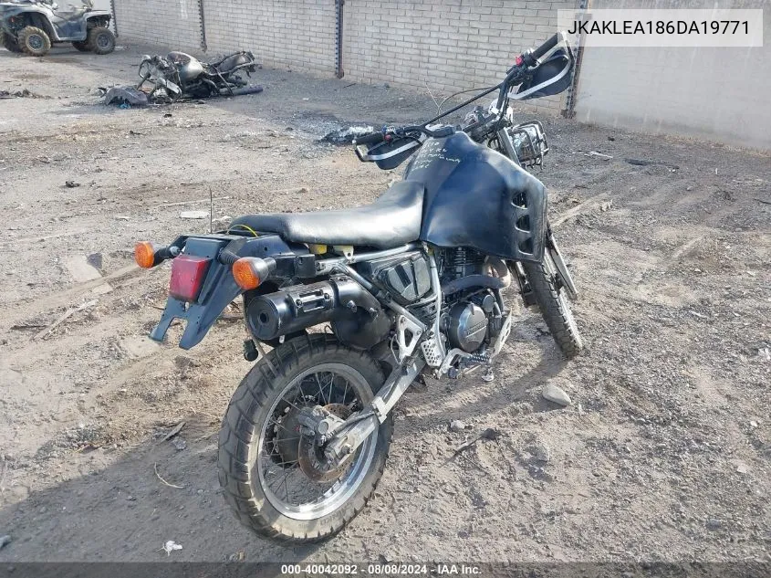 2006 Kawasaki Kl650 A VIN: JKAKLEA186DA19771 Lot: 40042092