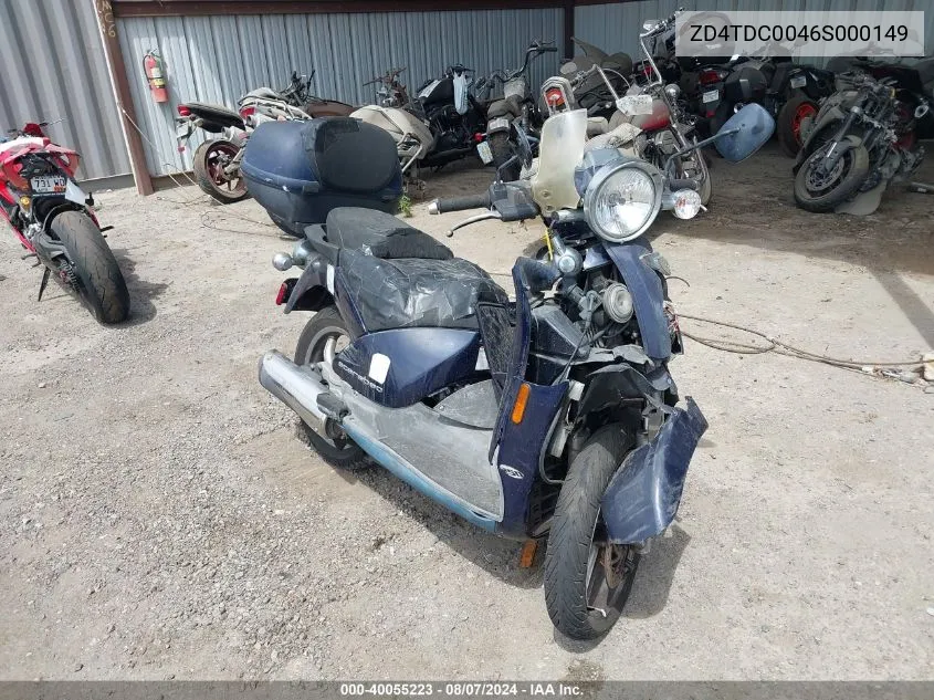 2006 Aprilia Scarabeo 250 VIN: ZD4TDC0046S000149 Lot: 40055223