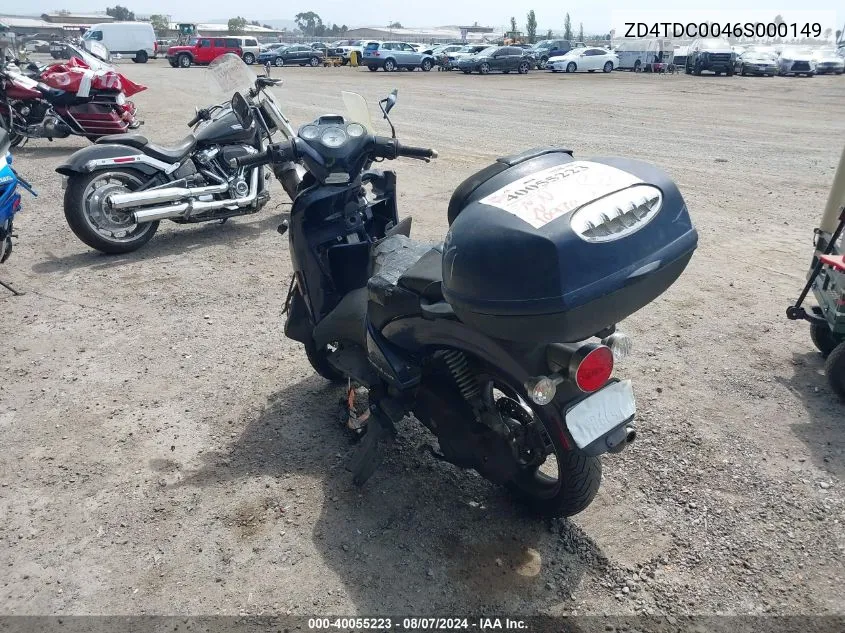 2006 Aprilia Scarabeo 250 VIN: ZD4TDC0046S000149 Lot: 40055223