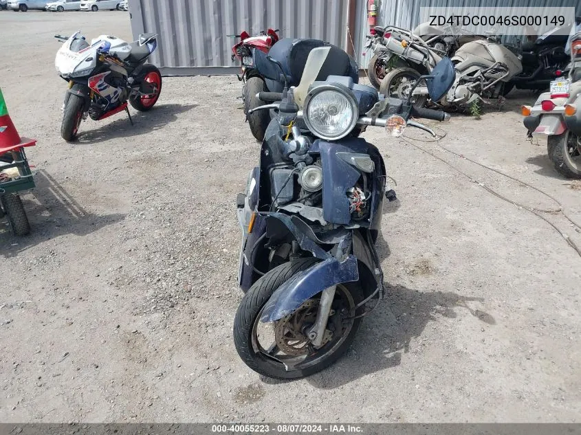 2006 Aprilia Scarabeo 250 VIN: ZD4TDC0046S000149 Lot: 40055223