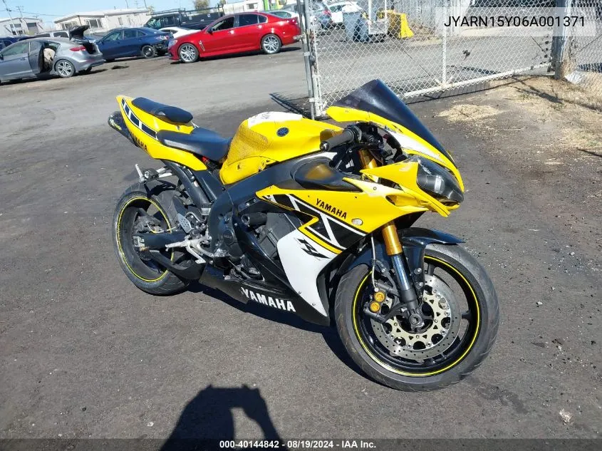 2006 Yamaha Yzfr1 C VIN: JYARN15Y06A001371 Lot: 40144842