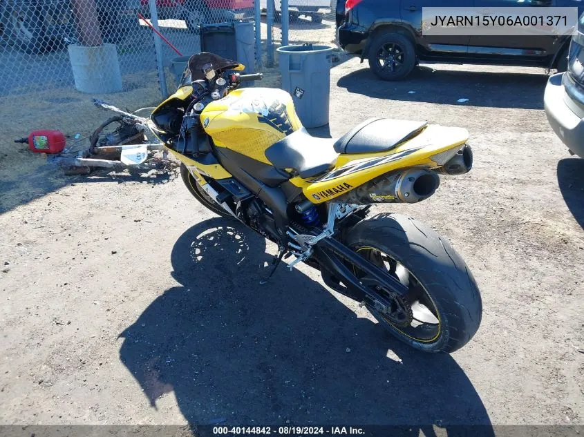 2006 Yamaha Yzfr1 C VIN: JYARN15Y06A001371 Lot: 40144842