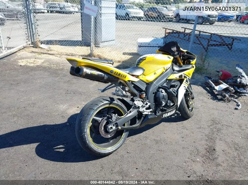 2006 Yamaha Yzfr1 C VIN: JYARN15Y06A001371 Lot: 40144842