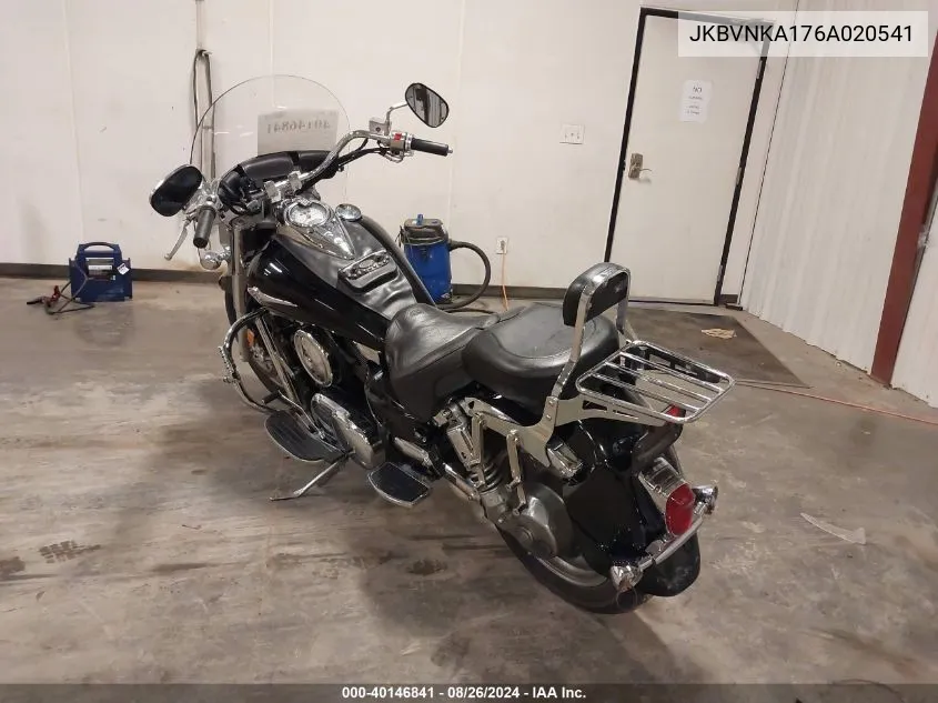 2006 Kawasaki Vn1600 A1 VIN: JKBVNKA176A020541 Lot: 40146841