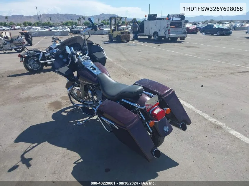 2006 Harley-Davidson Fltri VIN: 1HD1FSW326Y698068 Lot: 40228801