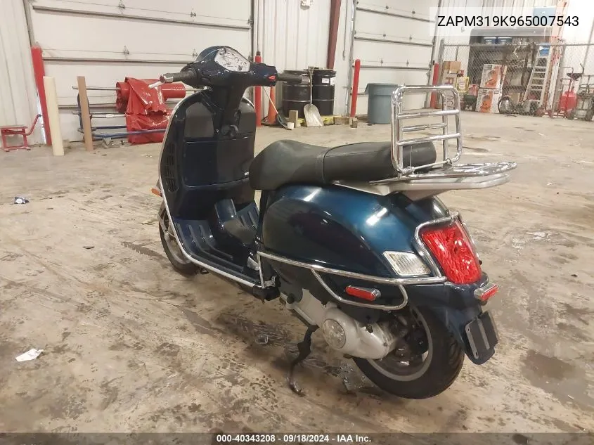 2006 Vespa Granturismo 200 VIN: ZAPM319K965007543 Lot: 40343208