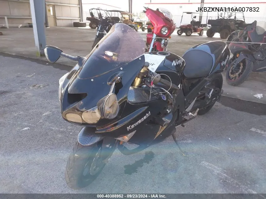 2006 Kawasaki Zx1400 A VIN: JKBZXNA116A007832 Lot: 40388952