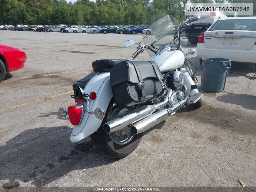 2006 Yamaha Xvs65 A VIN: JYAVM01E86A087648 Lot: 40424975