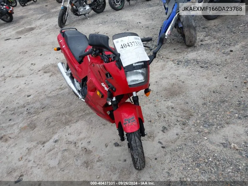 2006 Kawasaki Ex250 F VIN: JKAEXMF166DA23788 Lot: 40437331