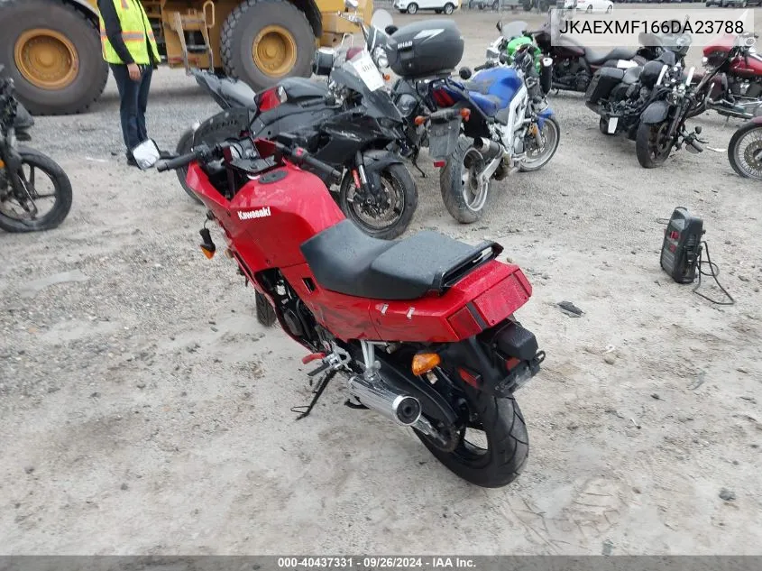 2006 Kawasaki Ex250 F VIN: JKAEXMF166DA23788 Lot: 40437331