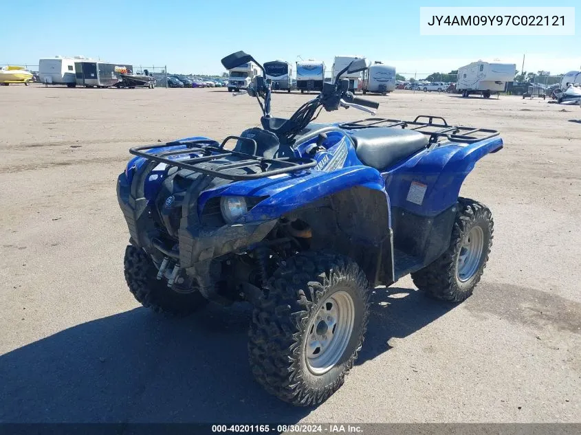 2007 Yamaha Yfm700 Fwad VIN: JY4AM09Y97C022121 Lot: 40201165