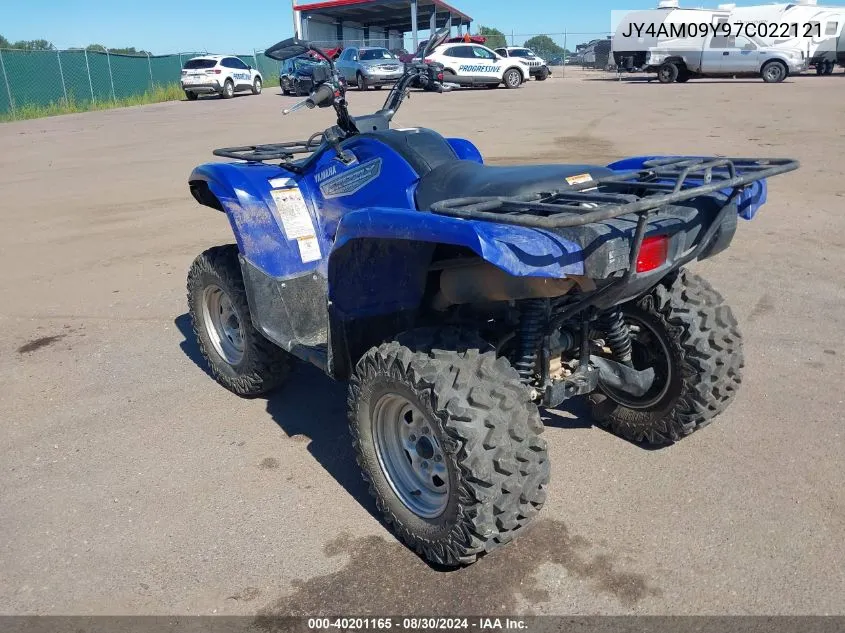 2007 Yamaha Yfm700 Fwad VIN: JY4AM09Y97C022121 Lot: 40201165