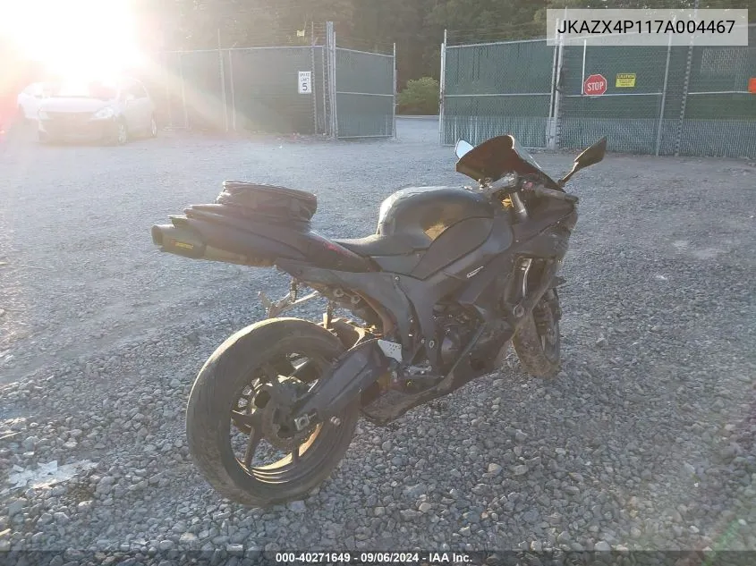 2007 Kawasaki Zx600 P VIN: JKAZX4P117A004467 Lot: 40271649