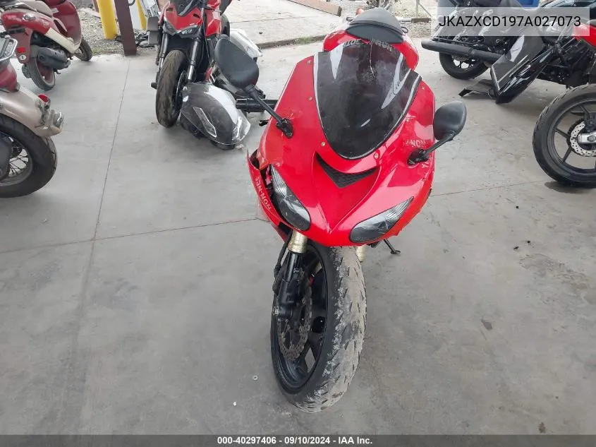 2007 Kawasaki Zx1000 D VIN: JKAZXCD197A027073 Lot: 40297406