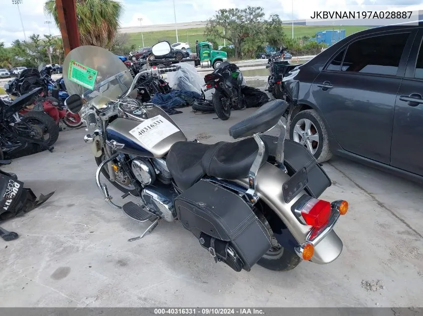 2007 Kawasaki Vn1500 N1 VIN: JKBVNAN197A028887 Lot: 40316331