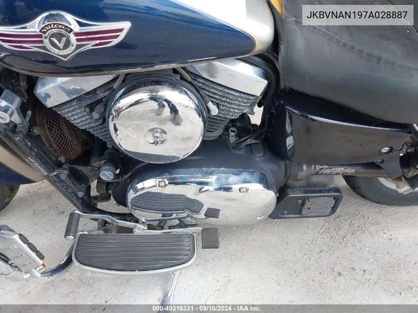 2007 Kawasaki Vn1500 N1 VIN: JKBVNAN197A028887 Lot: 40316331