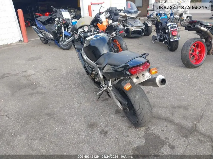 2007 Kawasaki Zx600 J1 VIN: JKAZX4J137A065215 Lot: 40342129