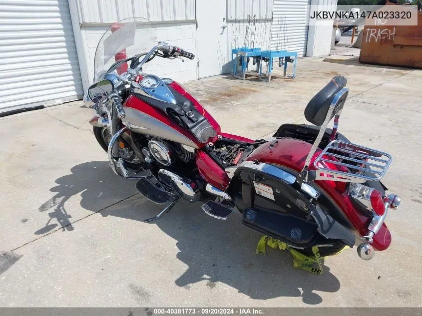 2007 Kawasaki Vn1600 A1 VIN: JKBVNKA147A023320 Lot: 40381773