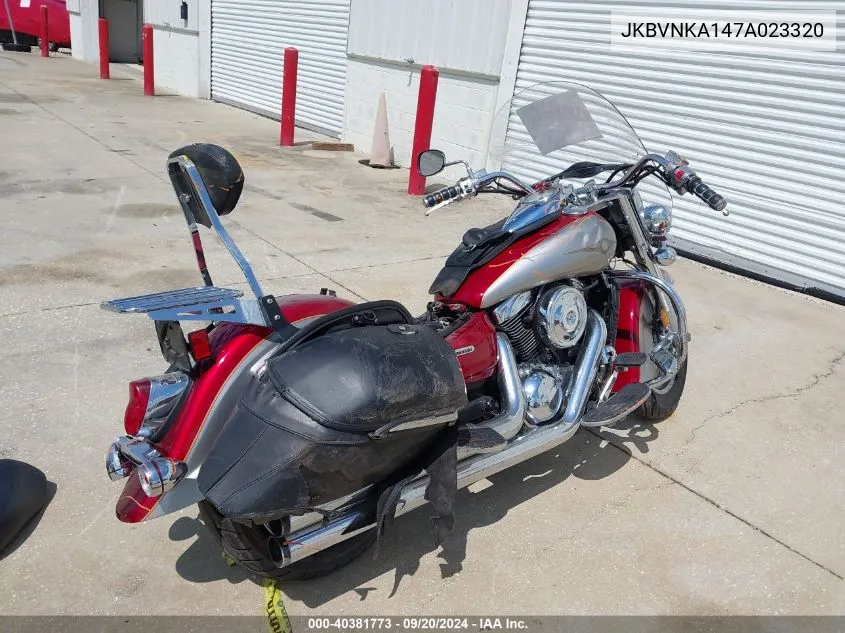 2007 Kawasaki Vn1600 A1 VIN: JKBVNKA147A023320 Lot: 40381773