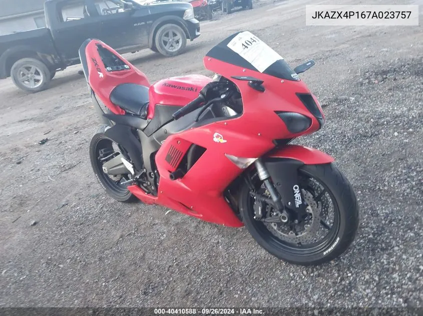 2007 Kawasaki Zx600 P VIN: JKAZX4P167A023757 Lot: 40410588