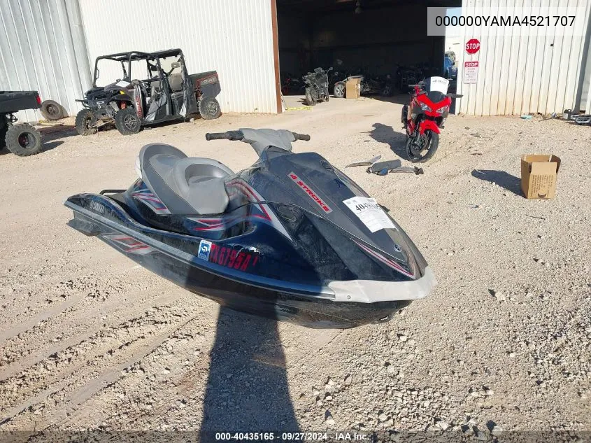 2007 Yamaha Waverunner VIN: 000000YAMA4521707 Lot: 40435165